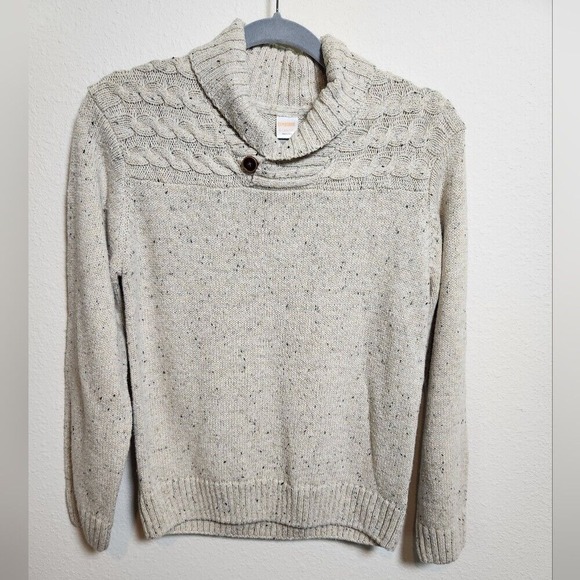 NWT Gymboree Boys Cable Knit‎ Sweater Fisherman Button Classic Cotton Heritage L - Picture 1 of 8